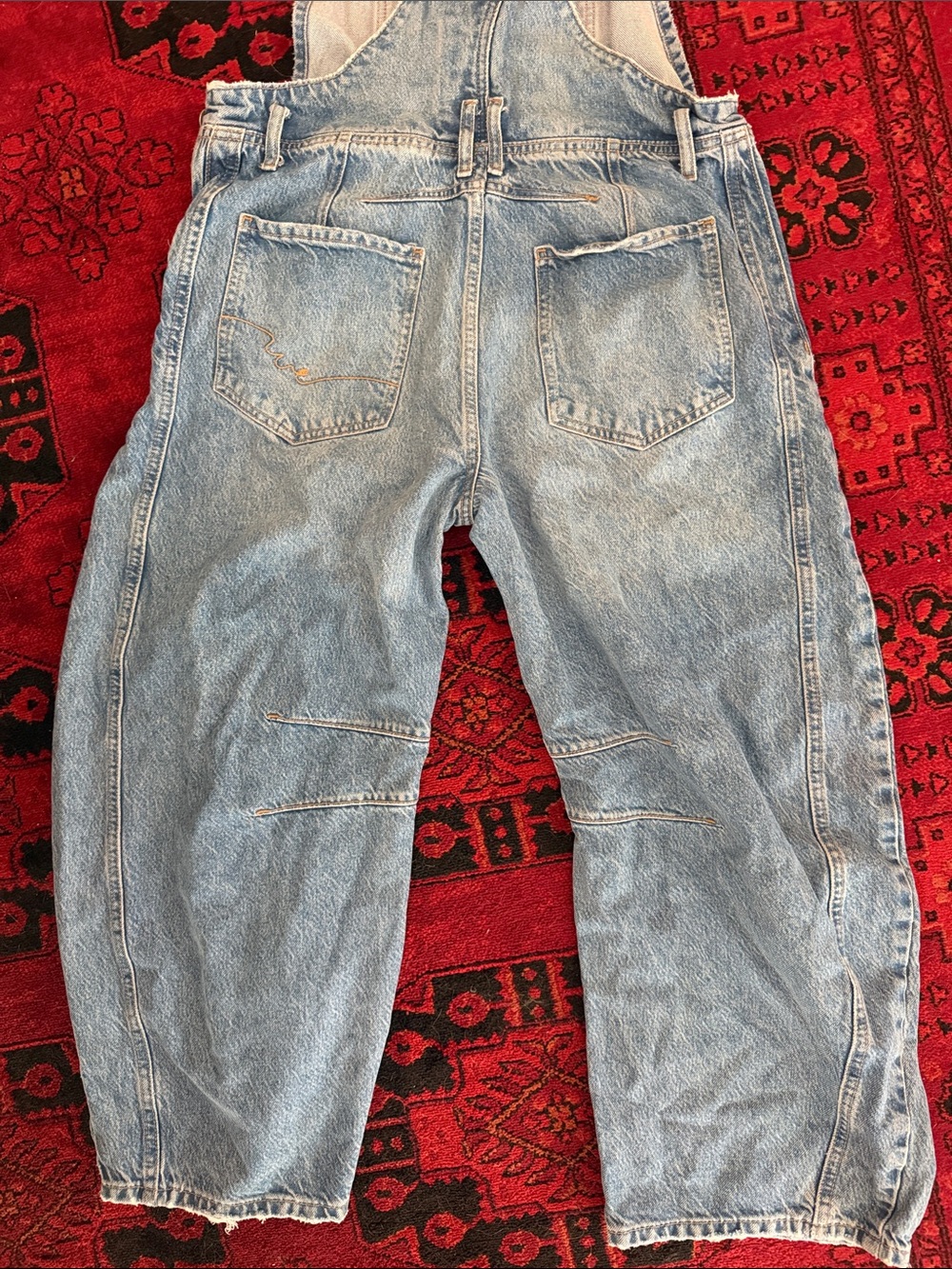 We The Free Light Blue Relaxed Denim Overalls - Picture 7 of 7